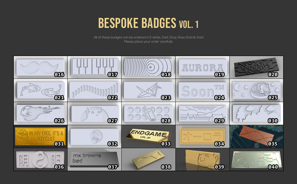 Ikki68 Aurora Bespoke Badges (16-40)