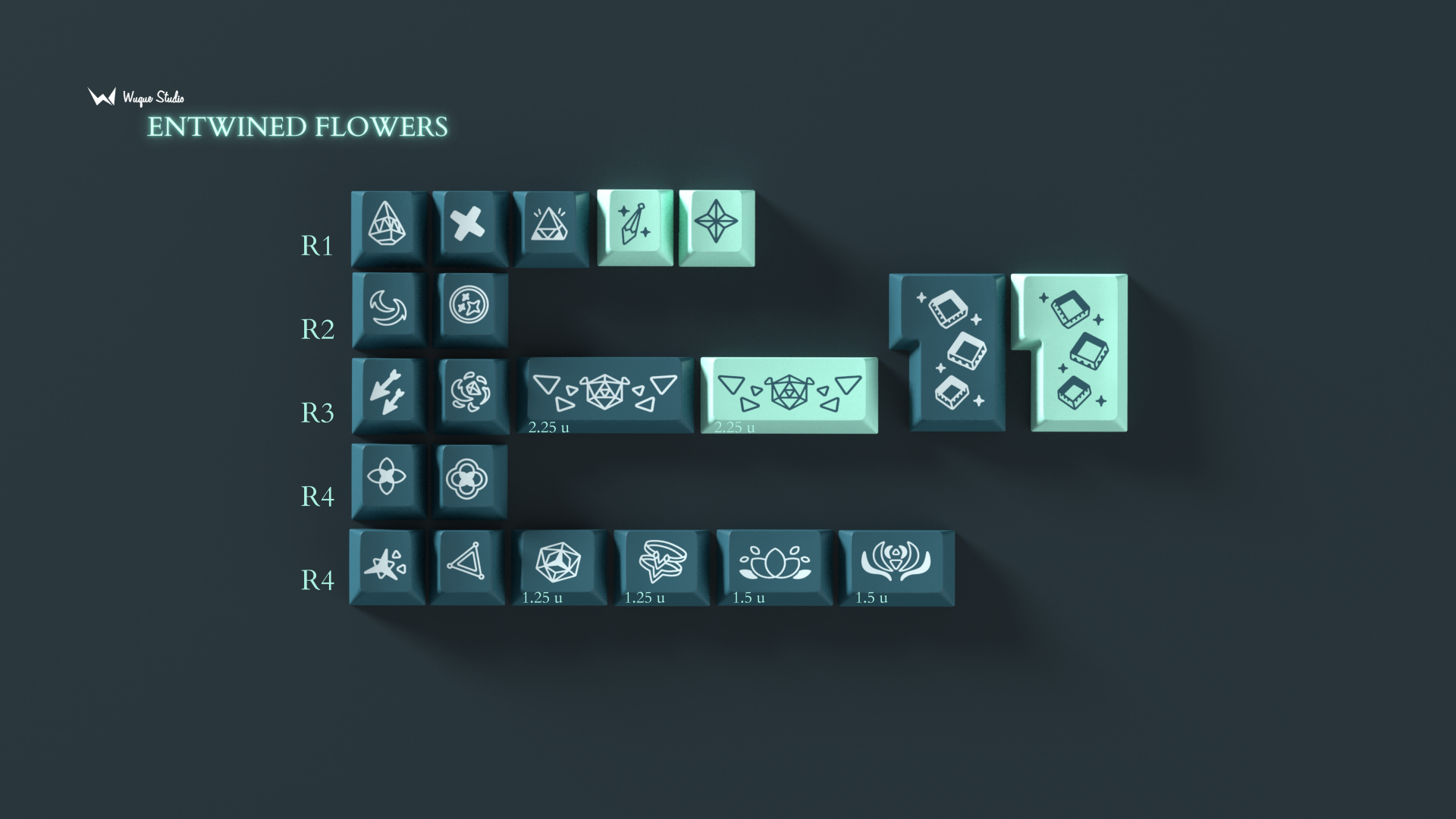 WS Entwined Flowers Keycap Set – Wuque Studio WS Entwined Flowers Keycap Set – Wuque Studio