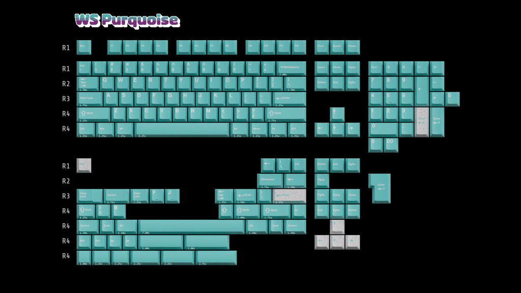 [Extra] WS Purquoise Keycaps Set
